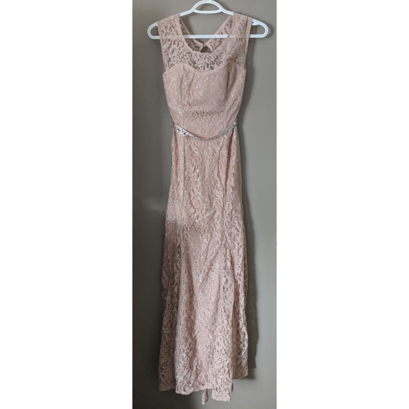 NWT Pink Lace Mermaid Dress/Gown - Picture 1 of 7